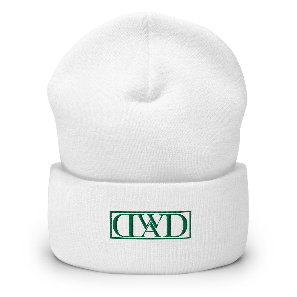 DWAD Logo - Cuffed Beanie - White/Green